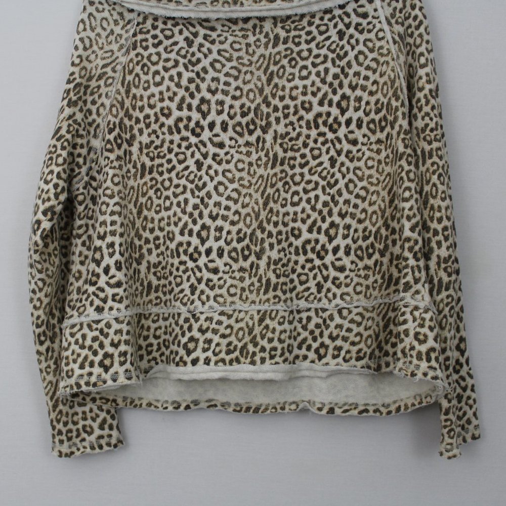 Free People Leopard/ Cheetah Print Cowl Neck Top - Picture 8 of 16